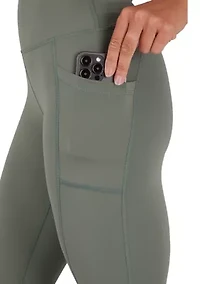 Women's High Rise Interlock Tribeca Cropped Leggings with Side Pocket