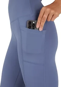 Women's High Rise Interlock Tribeca Cropped Leggings with Side Pocket