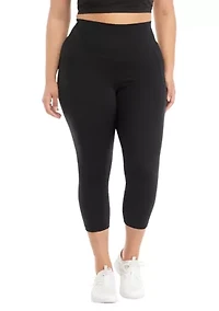 Plus High Rise Interlock Tribeca Cropped Leggings with Side Pocket