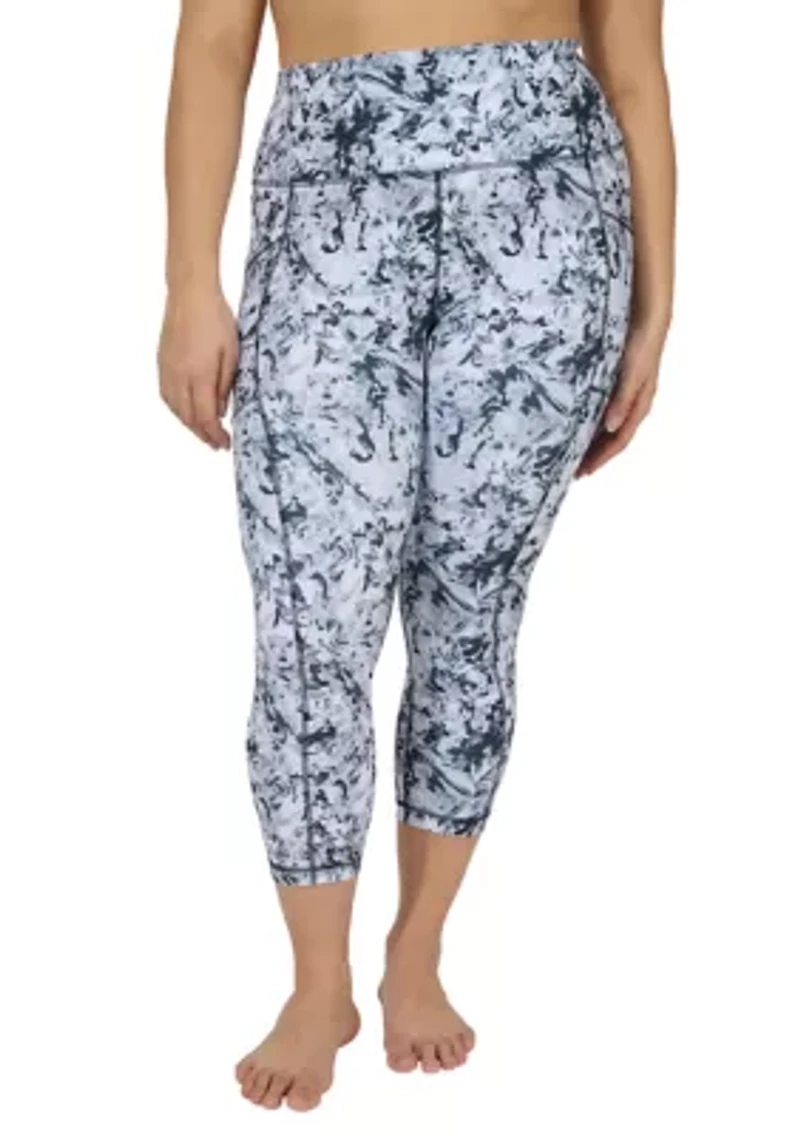 Plus High Rise Interlock Tribeca Cropped Leggings with Side Pocket