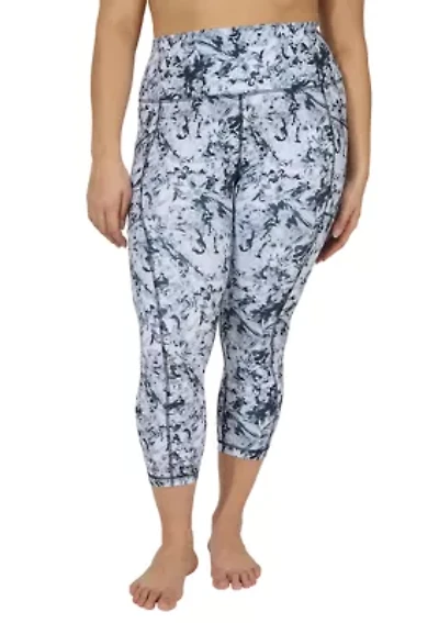 Plus High Rise Interlock Tribeca Cropped Leggings with Side Pocket