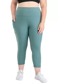 Plus High Rise Interlock Tribeca Cropped Leggings with Side Pocket