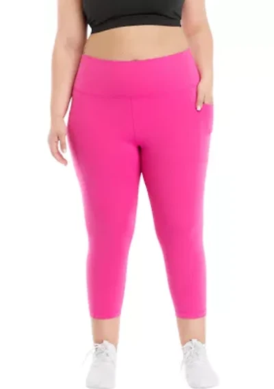 Plus High Rise Interlock Tribeca Cropped Leggings with Side Pocket