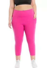 Plus High Rise Interlock Tribeca Cropped Leggings with Side Pocket