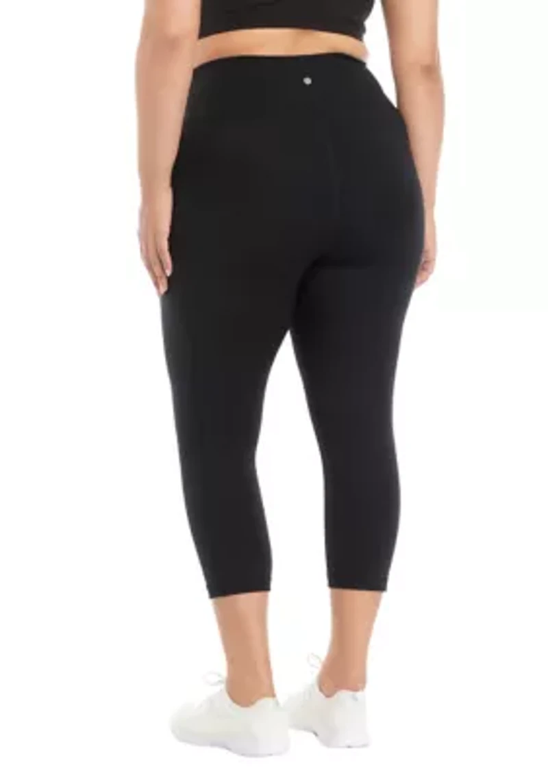 Plus High Rise Interlock Tribeca Cropped Leggings with Side Pocket