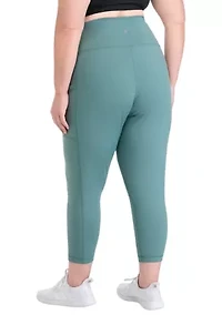 Plus High Rise Interlock Tribeca Cropped Leggings with Side Pocket