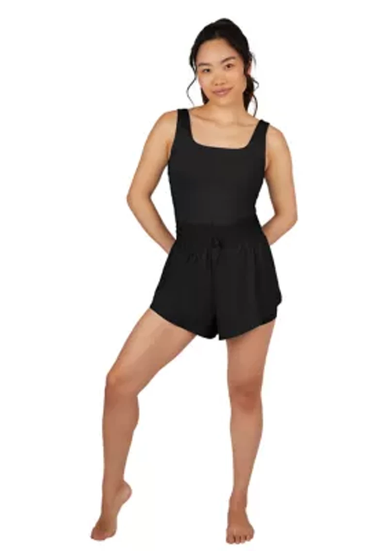 Women's Sleeveless Stevie Romper with Smocked Waist