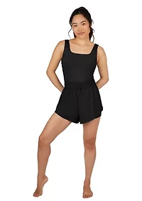 Women's Sleeveless Stevie Romper with Smocked Waist
