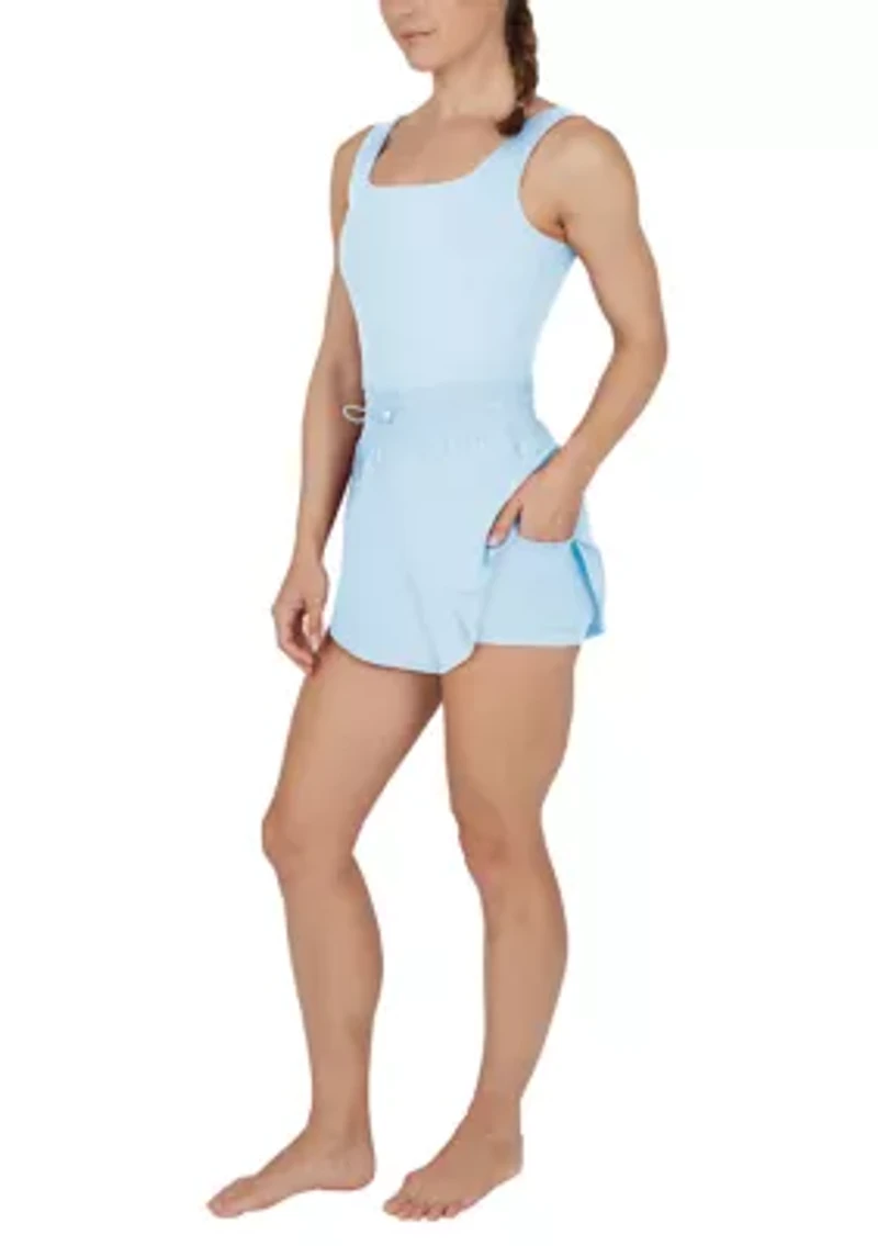 Women's Sleeveless Stevie Romper with Smocked Waist