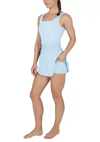 Women's Sleeveless Stevie Romper with Smocked Waist
