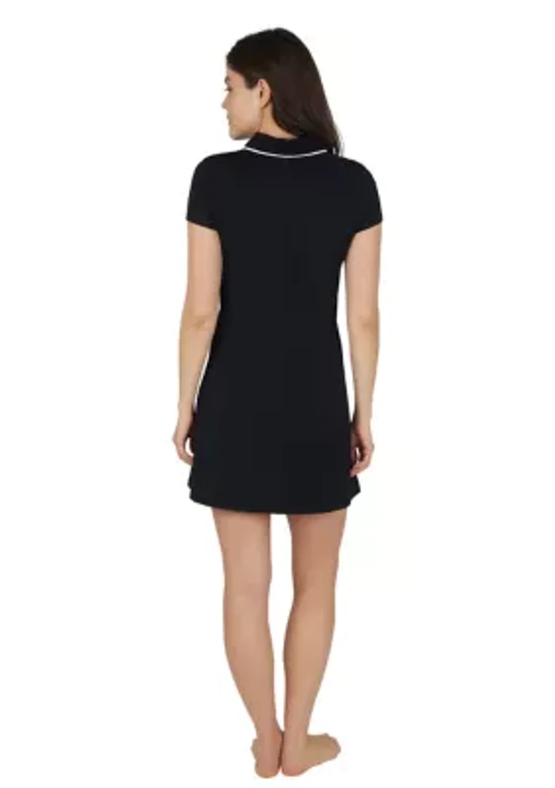 Women's Back Court Short Sleeve Polo Dress