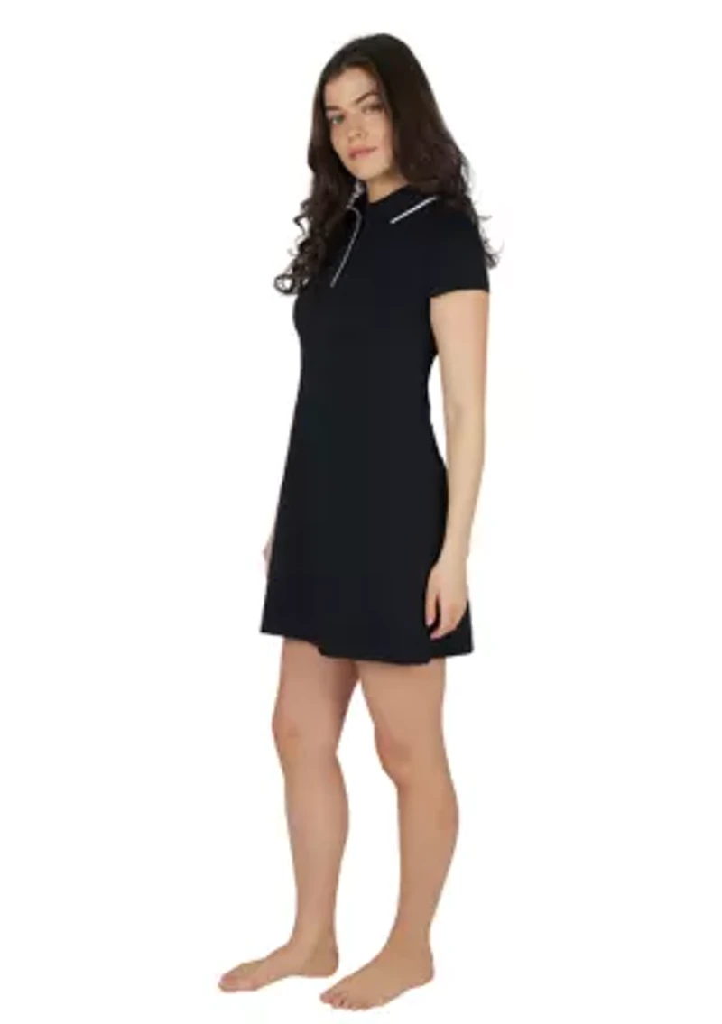 Women's Back Court Short Sleeve Polo Dress
