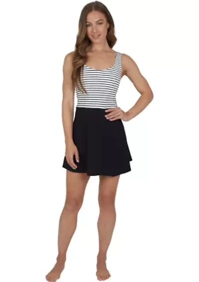 Mude Tech Double Stripe T-Shirt Dress