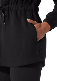 Scuba Alma Funnel Neck Jacket with Cinched Waist