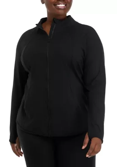 Plus Rebel Flared Bottom Full Zip Jacket