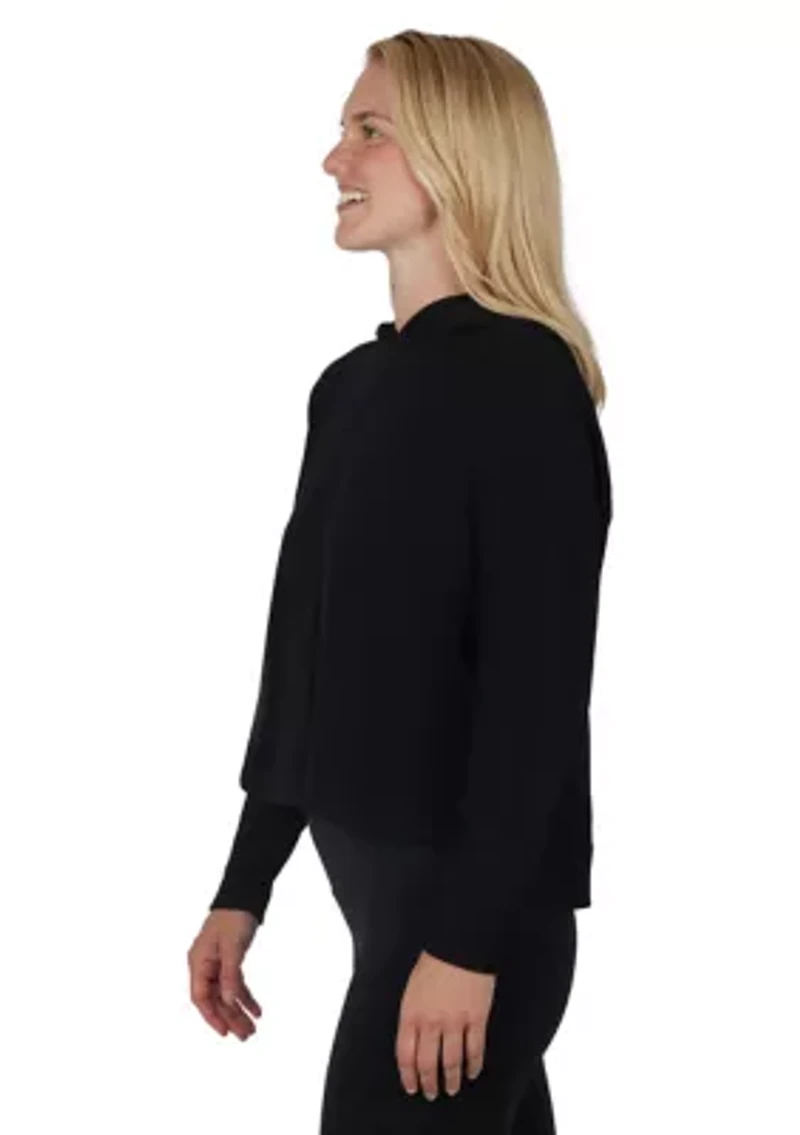 Terry Brushed Hoodie with Side Splits