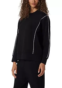Women's Scuba Zuri Pullover Sweatshirt with Contrast Lining