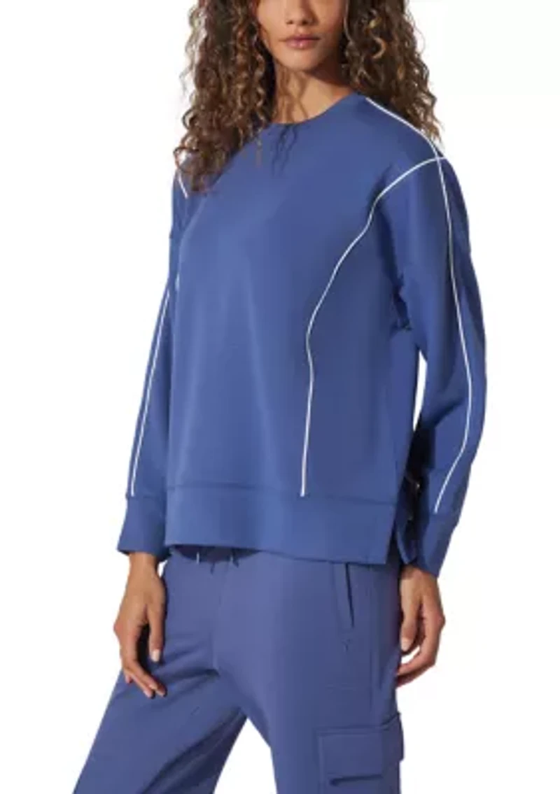 Women's Scuba Zuri Pullover Sweatshirt with Contrast Lining