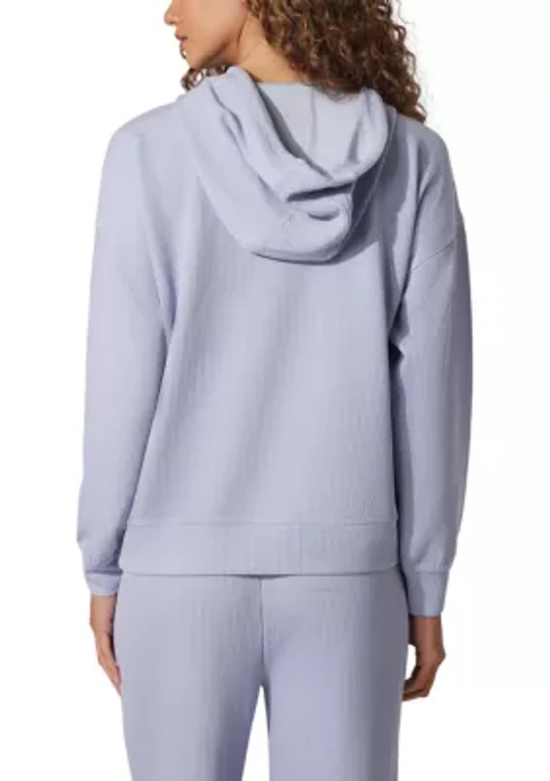 Scuba Rib V-Neck Pullover Hoodie