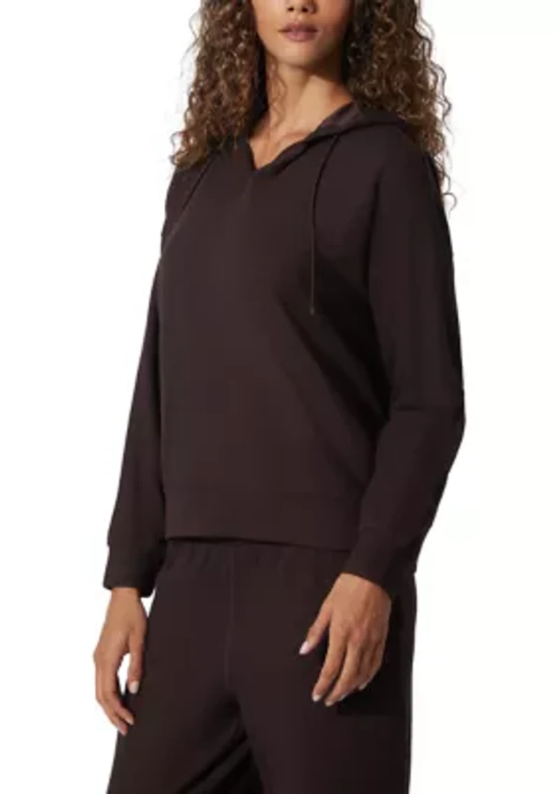Scuba Rib V-Neck Pullover Hoodie