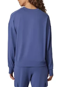 Brushed Terry Crew Neck Pullover