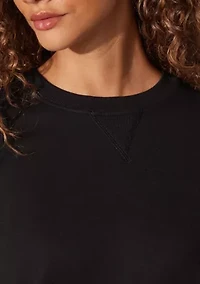 Brushed Terry Crew Neck Pullover