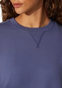 Brushed Terry Crew Neck Pullover