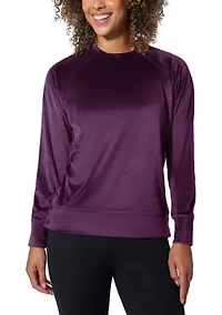 Women's Velour Sophie Sweatshirt with Side Buttons