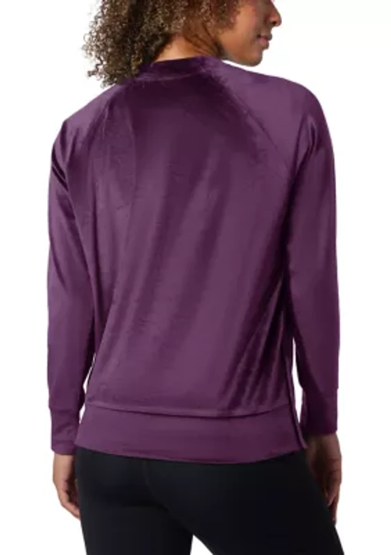 Women's Velour Sophie Sweatshirt with Side Buttons