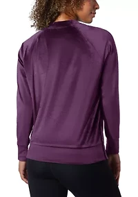 Women's Velour Sophie Sweatshirt with Side Buttons