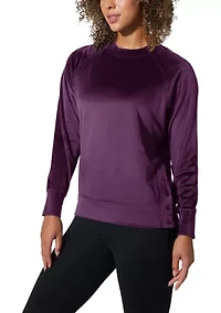 Women's Velour Sophie Sweatshirt with Side Buttons