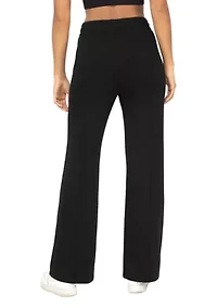 Brushed High Rise Wide Leg Pants