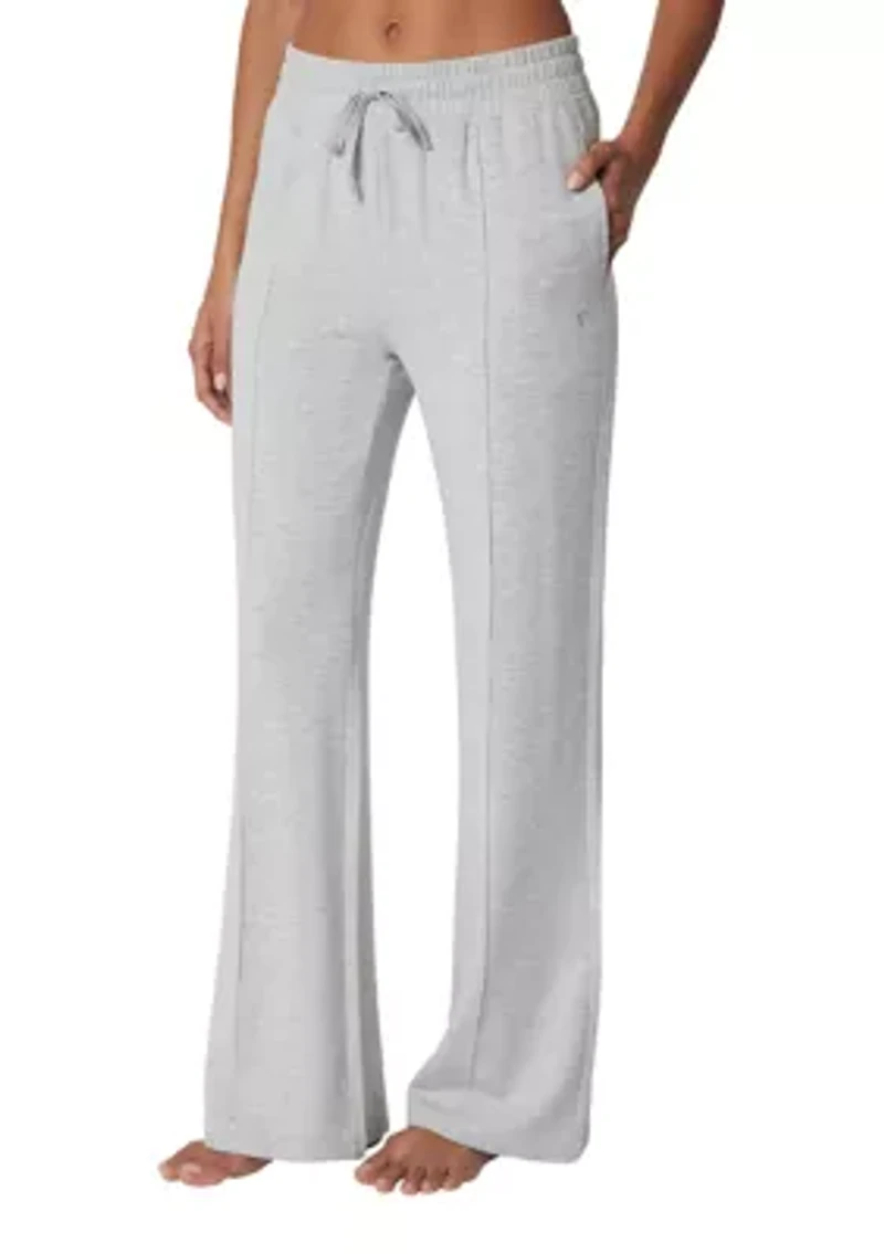 Brushed High Rise Wide Leg Pants