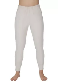 Fleece Rib Mary Slim Fit Jogger Pants with Pockets
