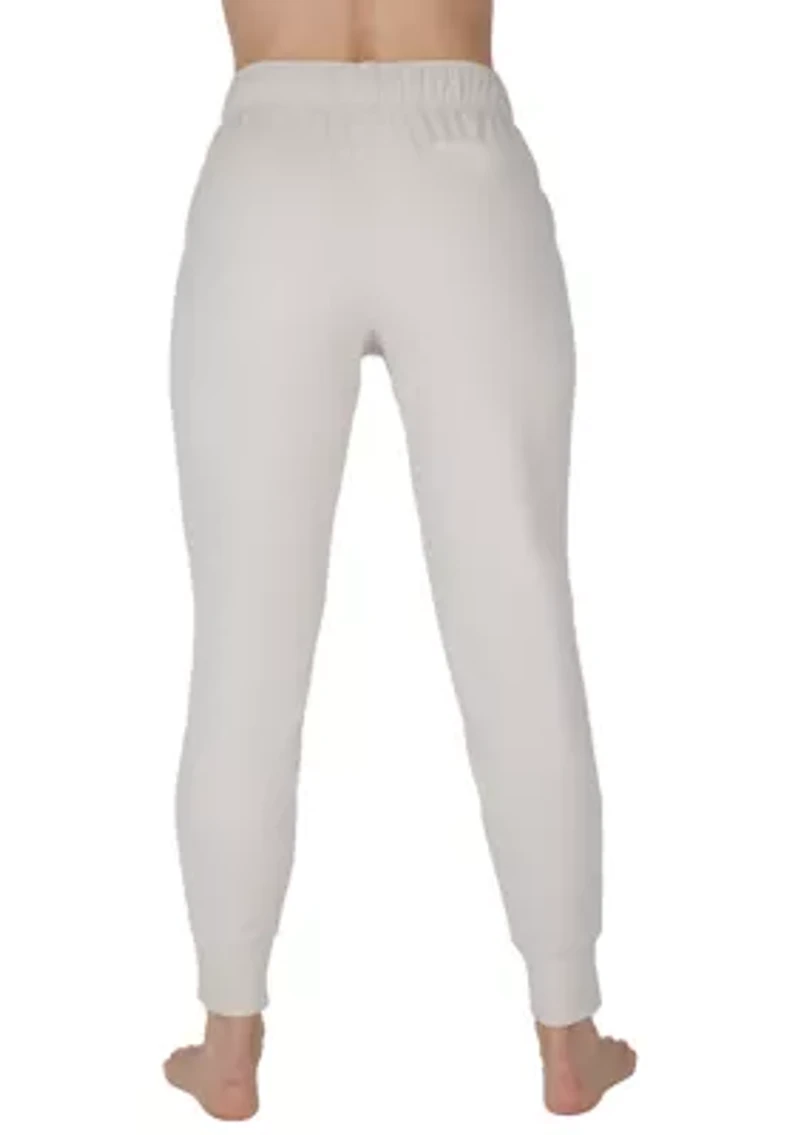 Fleece Rib Mary Slim Fit Jogger Pants with Pockets