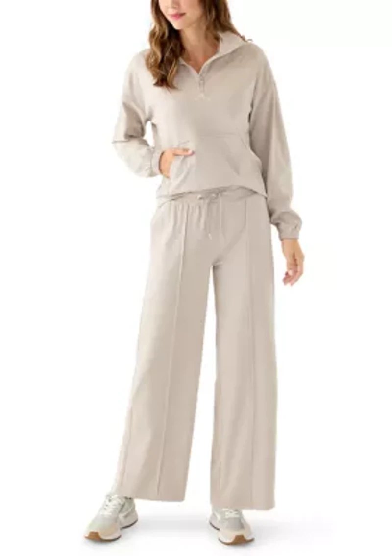 Fleece High Rise Wide Leg Pants