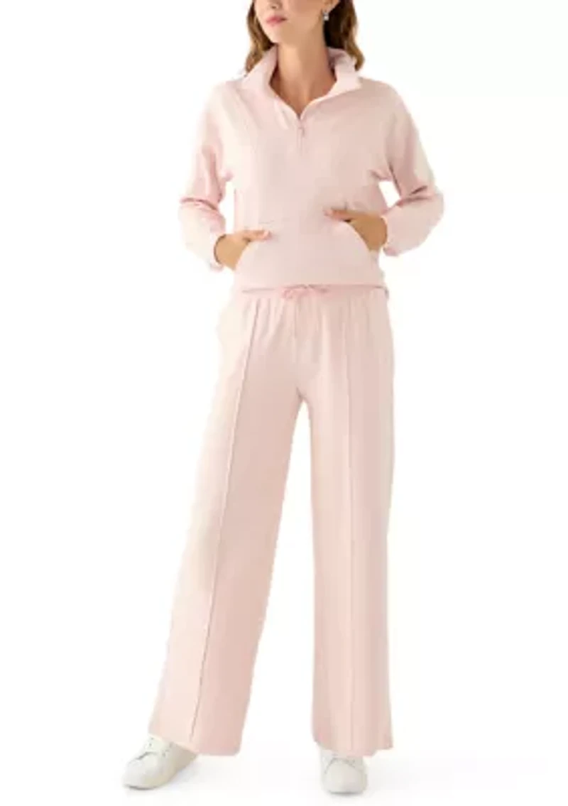 Fleece High Rise Wide Leg Pants