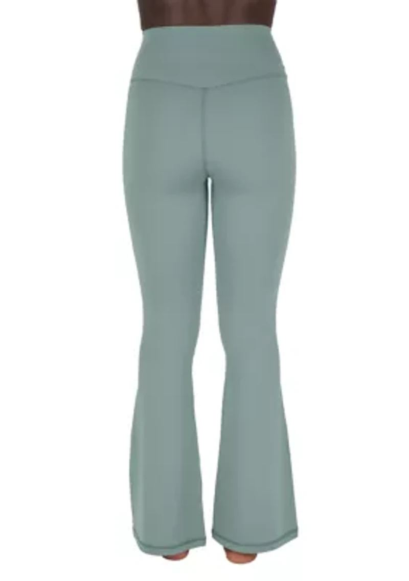 Lux Madison Crossover Elastic Free Waistband with V-Back and Ankle Flared Pants