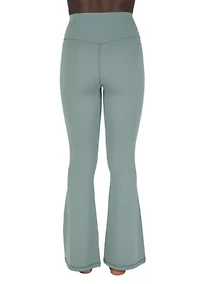 Lux Madison Crossover Elastic Free Waistband with V-Back and Ankle Flared Pants