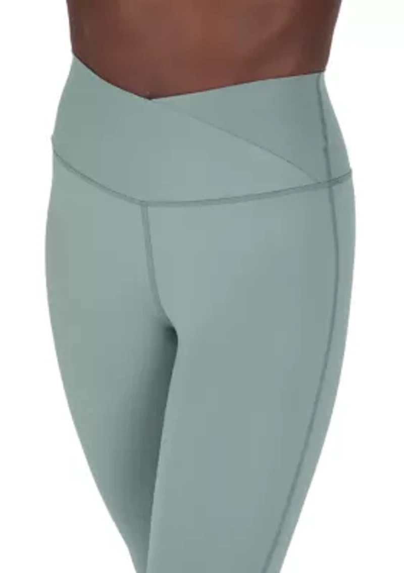 Lux Madison Crossover Elastic Free Waistband with V-Back and Ankle Flared Pants