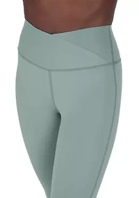 Lux Madison Crossover Elastic Free Waistband with V-Back and Ankle Flared Pants