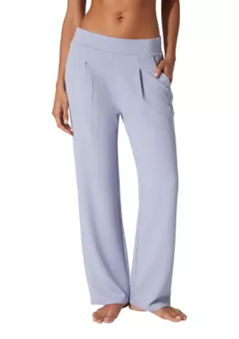 Women's Scuba Ribbed Knit Straight Leg Pants