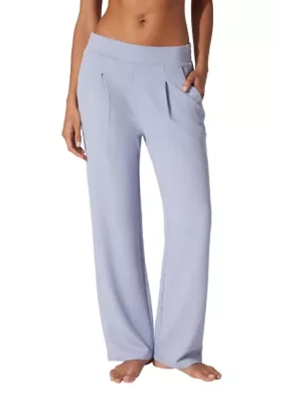 Women's Scuba Ribbed Knit Straight Leg Pants