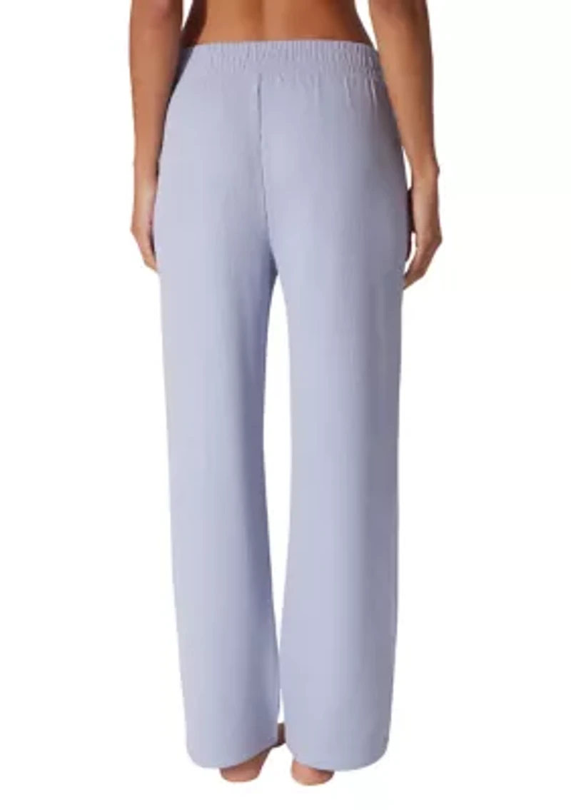 Women's Scuba Ribbed Knit Straight Leg Pants