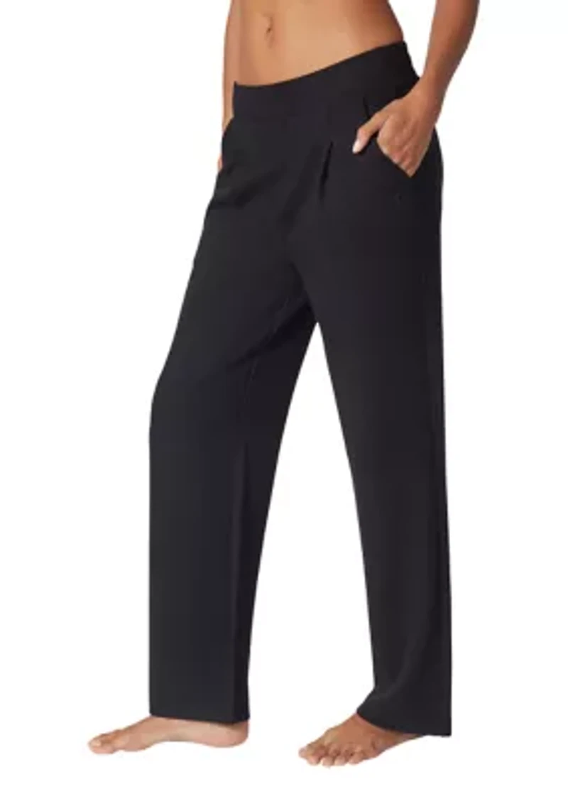 Women's Scuba Ribbed Knit Straight Leg Pants