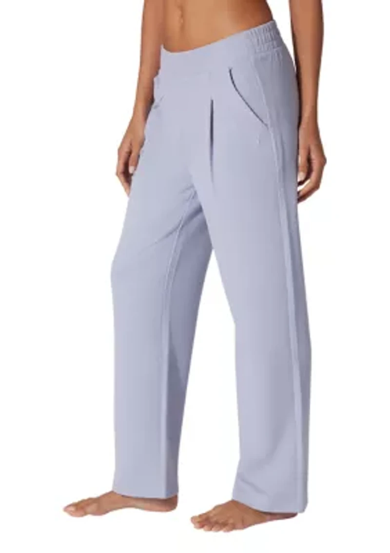 Women's Scuba Ribbed Knit Straight Leg Pants