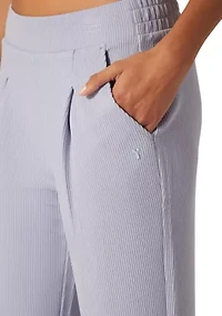 Women's Scuba Ribbed Knit Straight Leg Pants