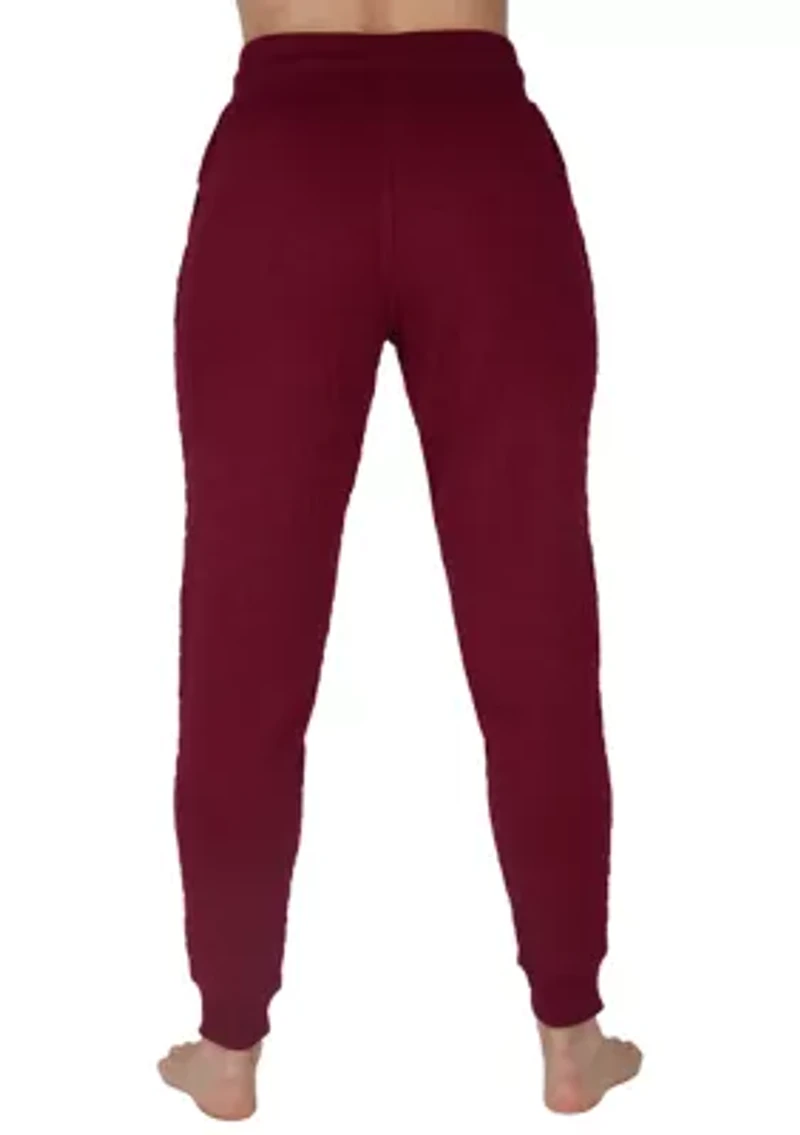 Diamond Quilted Jogger Pants with Pockets