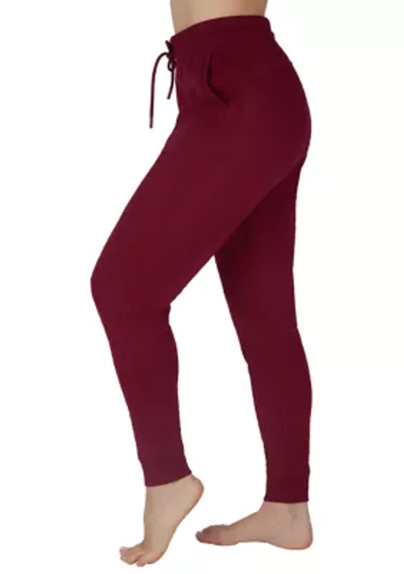 Diamond Quilted Jogger Pants with Pockets