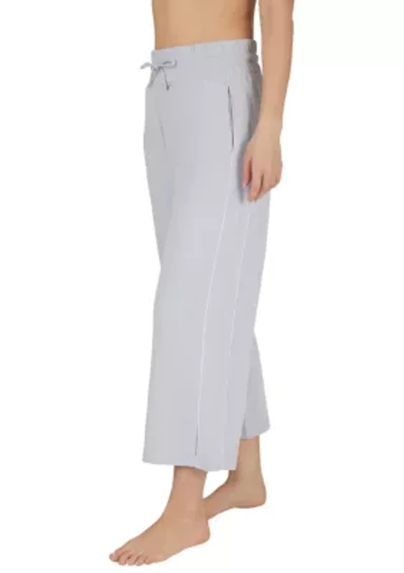 Women's Baby Wash Loose Fit Cropped Capri Pants